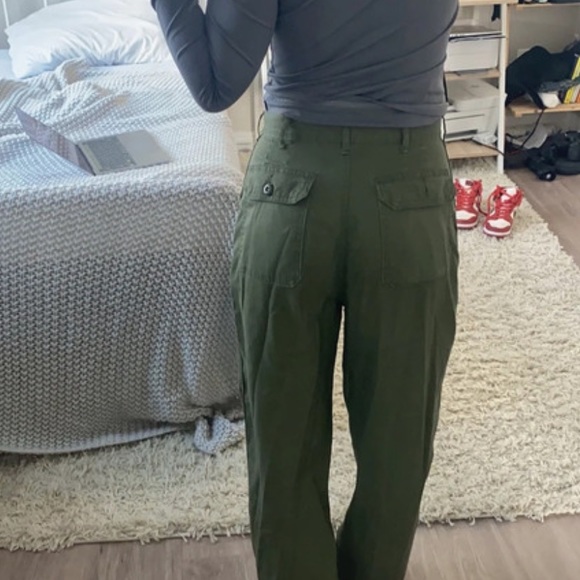 Pants green army wide leg size small - Picture 5 of 5
